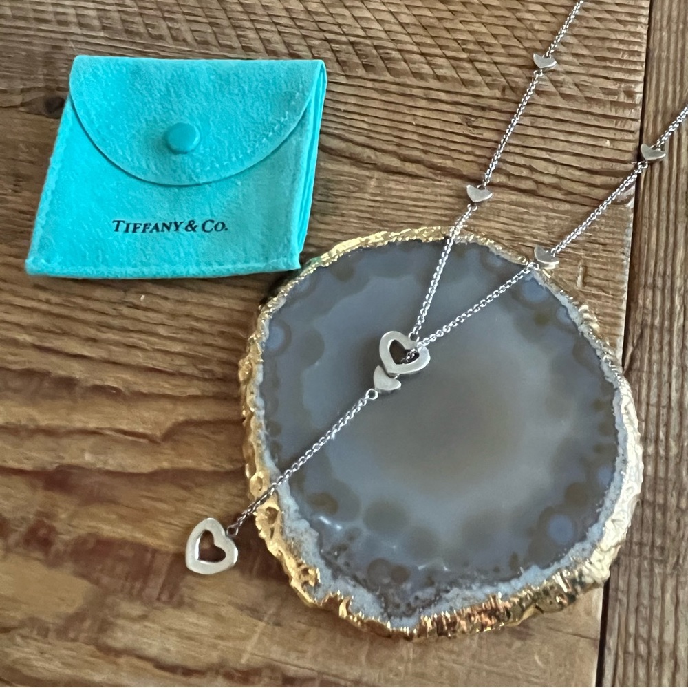 Authentic Tiffany & Co.® Sterling Silver Heart Lariat Necklace